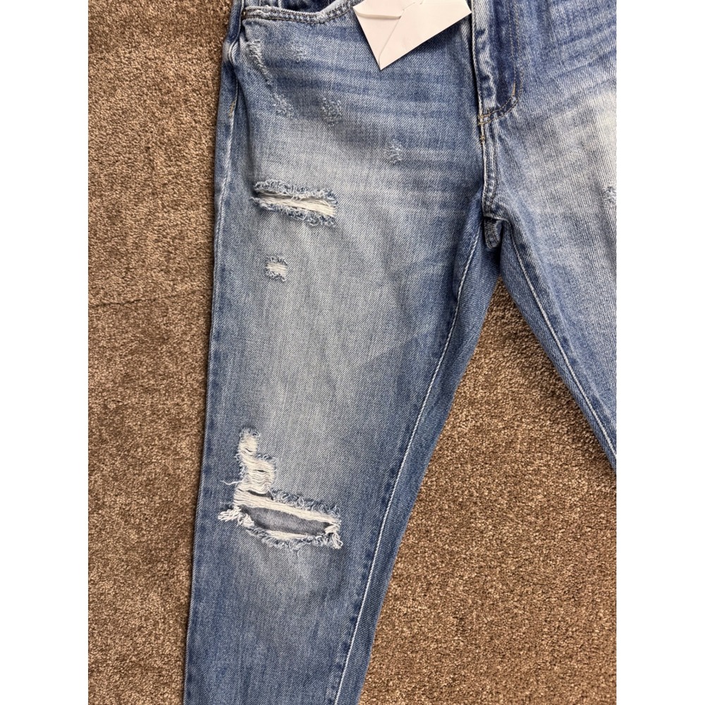 KanCan Relaxed Fit Distressed High Rise Jeans Medium Wash Size 9/28 NEW - Picture 5 of 16